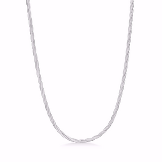 Seville CIRA  Silvur Hálsband Flætta 42+5cm - Guld & Sølv