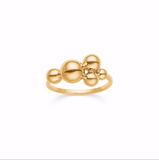Sophia Gyltur Kúlu Ringur - Guld & Sølv